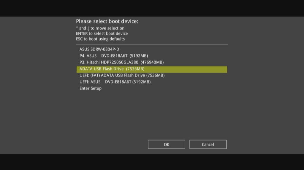 Kapitola 1 Používání Windows 7 Přednastavení ovladačů USB 2.0/3.0 pro instalaci operačního systému Windows 7 Přednastavte ovladače USB 2.0/3.0, aby bylo možné během instalace operačního systému Windows 7 používat klávesnici a myš.