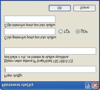 Nastavení brány firewall (pouze pro síñové uživatele) d Pro síñové skenování přidejte port číslo 54925, a to zadáním následujících údajů: 1 V poli Popis služby: zadejte jakýkoliv popis, např.