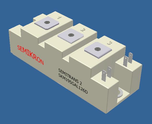 2.2.3 Postup vytvoření součásti IGBT modulu SEMITRANS2 V následující kapitole si krok po kroku předvedeme, jak nakreslit virtuální model IGBT transistoru SEMIKRON v pouzdře SEMITRANS 2.