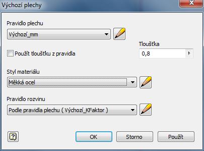 2.3 Postup vytvoření plechové součásti boxu pro měnič Při konstrukci měniče se neobejdeme bez plechových součástí.