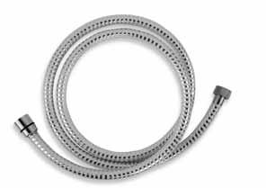 PVC/150 Plastová sprchová hadice Plastic shower hoses Пластиковый душевой шланг V délkách 150 a 200 cm. Lengths 150, 200 cm. В длинах 150 и 200 цм. HADICE chrom chrome MET/155.