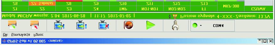 SATEL MICRA 13 číslo portu v sieti, cez ktorý sa má vykonávať komunikácia s programom GPRS-SOFT). Modul sa spojí s počítačom, ktorého adresa je uvedená v SMS správe. 4.3 POPIS PROGRAMU 4.3.1 HLAVNÉ MENU Obr.