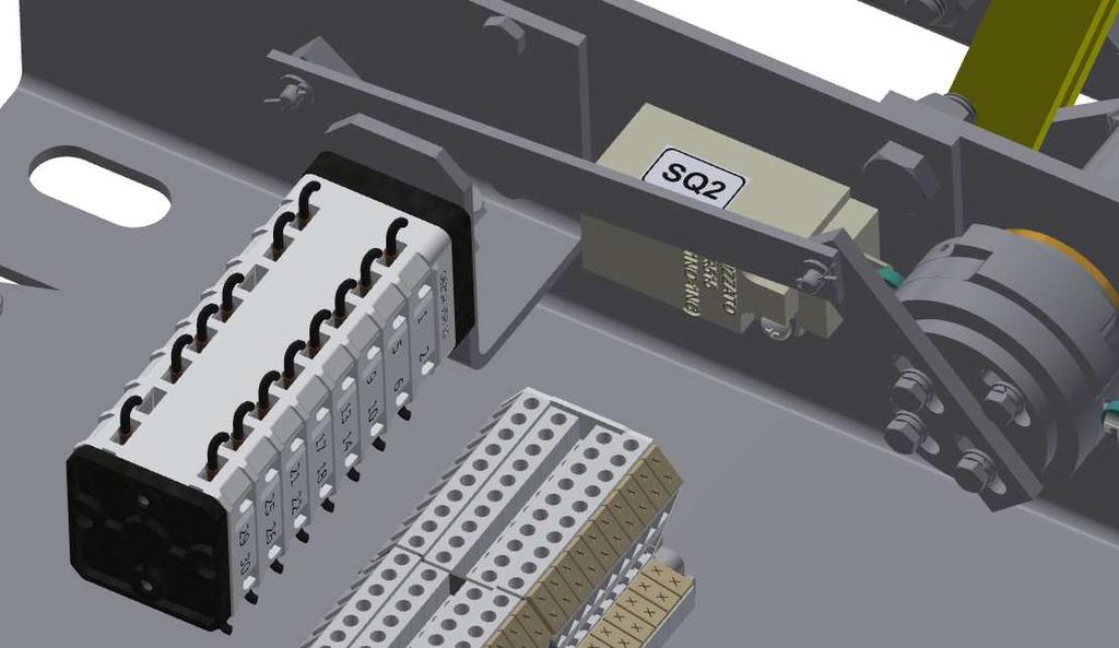 The standard SA auxiliary (indication) switches are controlled via a system of leverages taken out from the switch disconnector or earthing switch main shafts.