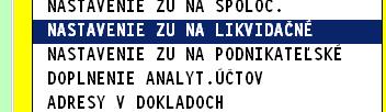 Do poznámky si zadajte vlastnú poznámku. obr. príklad: Prechod do likvidačnej firmy vykonajte cez časť SPRACOVANIE / ZMENA FIRMY. Kde sa nastavíte na príslušnú firmu a potvrdíte cez Enter.