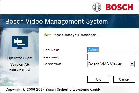 18 cs Úvod Bosch Video Management System 5 Úvod Tato kapitola poskytuje informace k zahájení práce se systémem Bosch VMS Viewer. 5.1 Spuštění aplikace Bosch VMS Viewer Operator Chcete-li spustit Bosch VMS Viewer Operator : 1.