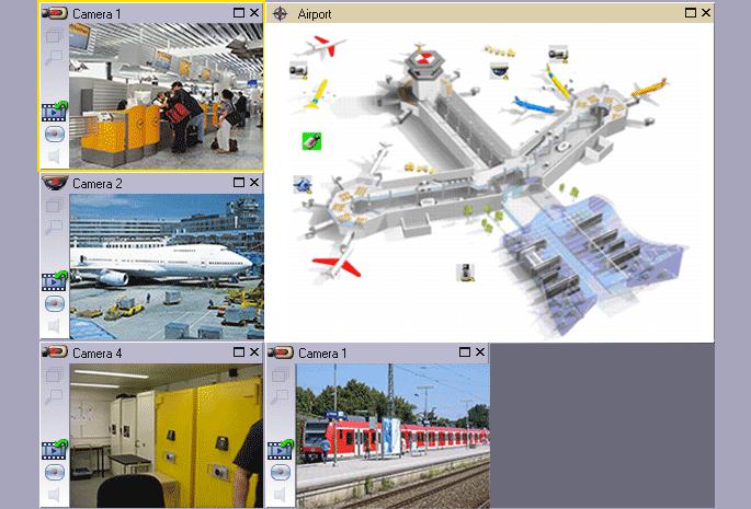 134 cs Uživatelské rozhraní Bosch Video Management System 13.25 Obrazové okno Hlavní okno Zobrazuje proměnlivý počet Obrazových panelů. Minimálně musí být zobrazen 1 Obrazový panel.