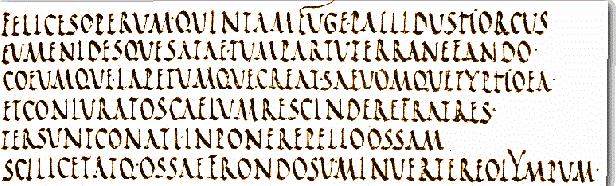 Latinská abeceda Latinská abeceda kapitála rustica (scriptura actuaria) knižní, listinné i