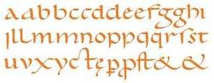 Národní písma Karolinská minuskule barbaři převzali latinu a