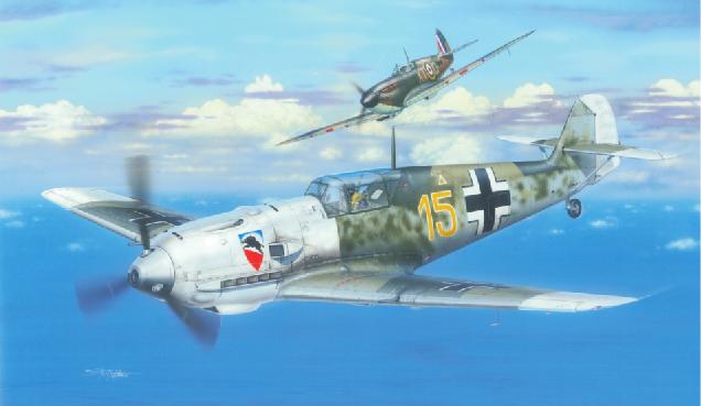Bf 109E-3 GERMAN WWII FIGHTER 1/48 SCALE PLASTIC KIT ProfiPACK #8262 INTRO No other aircraft of the German Luftwaffe is so intimately connected with its rise and fall in the course of the Second