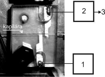 2.1.2 Detekční část aparatury Bezkontaktní vodivostní detektor byl vyrobený v laboratoři a jeho podrobné schema je uvedeno např. v publikaci [55]. Detekční cela, obr. 2.