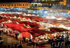 Nezapomenutelný večer na náměstí Jemaa el Fna. Ubytování. 3. den Návštěva exotické zahrady Majorelle. Přejezd VYSOKÉHO ATLASU přes sedlo Tizi n Tischka (2 260 m).