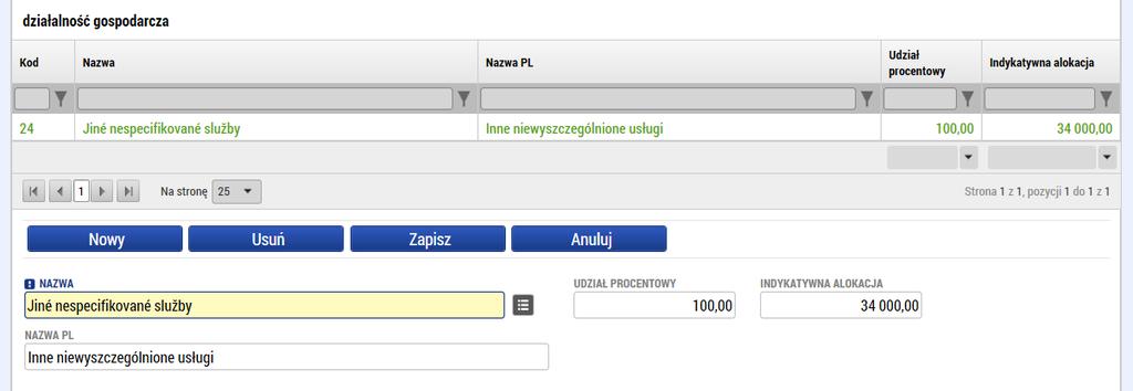 Zde jsou automaticky načteny úrovně kraje, které byly zvoleny na záložce umístění a