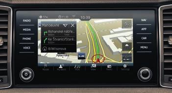 FUNKCIA SMARTLINK+ Vďaka systému SmartLink+ (balík konektivity ŠKODA podporujúci MirrorLink, Apple CarPlay a Android Auto) infotainment systém vozidla umožňuje vodičovi bezpečne