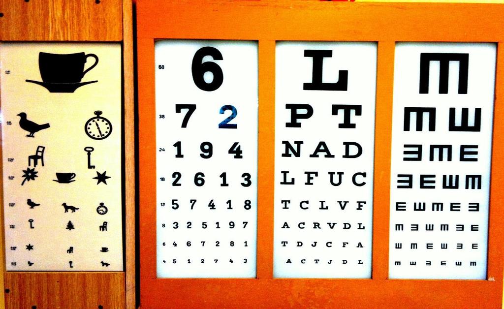 13.2.2 Použité přístroje a pomůcky U samého vyšetření se používají různé pomůcky, například pomůcky pro zakrývací test, vyšetření motility, různé optotypy pro vyšetření vízu, oftalmoskop pro