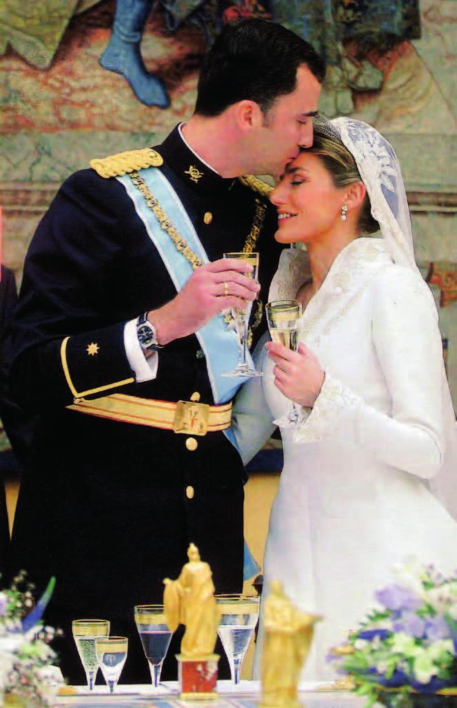 královský pár, Letizia Ortiz a Felipe, přípitek se souborem Copenhagen.