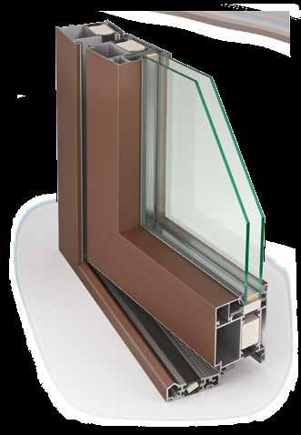 Díky těmto technickým parametrům tvoří zavřené okno z vnější strany hladkou plochu a v případě dveří jsou křídla zarovnány se zárubní.