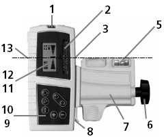 LCD displej (zadní) 6. Zajišťovací šroub 12. LCD displej 13.