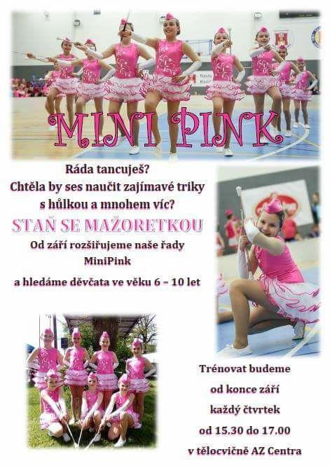 Ostatní sportovní a taneční kroužky Mažoretky POM: ved. Tereza Škarydová, dívky 4 7 let, nácvik taneční choreografie s pompony, základy gymnastiky, protahování, balet. Tréninky čtvrtek 16.00 18.