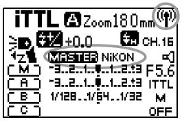 4G Master (Nikon) Nastavení kanálu Master řídicí jednotky: Opakovaně stiskněte tlačítko zoom, dokud se nezvýrazní číslo kanálu.