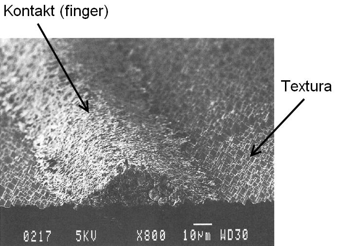 4.6 Kontaktování Materiály pro kontakty na solárním článku musí mít následující parametry: - nízký přechodový odpor s kontaktovanou vrstvou, - nízká objemová rezistivita, - dobrá pájitelnost - u