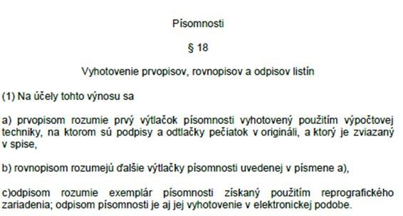 Exekútor - prečo treba vyhotovovať el. originál konverziou: Výnos 1/1998 MS SR zo dňa 15.6.