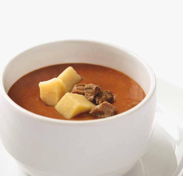 POLÉVKA, CHLÉB Goulash soup, bread