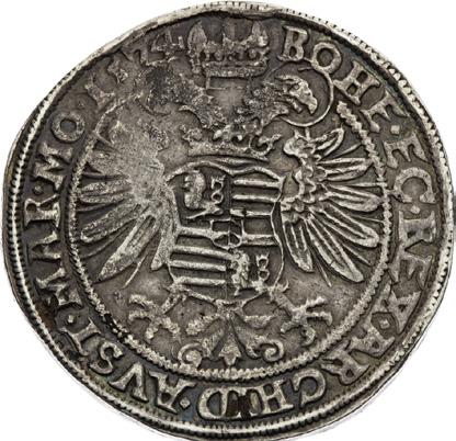 Období vlády Habsburků House of Habsburg / Römisches Deutsches Reich tolar1574 Neobvyklý pražský Maxmiliánův tolar 1574 V 6.