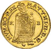 / Traces of mounting. / Henkelspur. VF / VF 300 Vilém z Rožmberku 77. Dukát 1585.