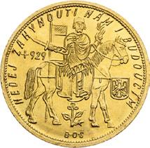 Benda, O. Španiel Ḑ 34.909 g, Ø 42 mm, Au Ḋ M&CH CSR1D-001, Valovič CSD5 Ḏ Raženo pouze 1 327 kusů. / Minted 1 327 pcs.