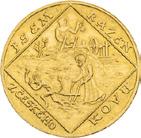 Období po roce 1918 Period after 1918 (Czechoslovakia) MEDAILE 271. Zlatá medaile ve váze 4 Dukátu 1928. Desáté výročí vzniku Československa 1918-1928.