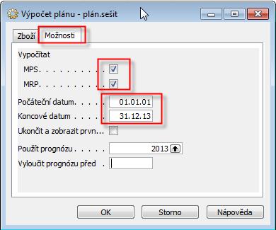 výstup do sešitu plánování: a Dále provědte na tlačítku Funkce pokyn Proveď hlášené akce, což je v podstatě vytvořená řádek v sešitu plánování 16.3.