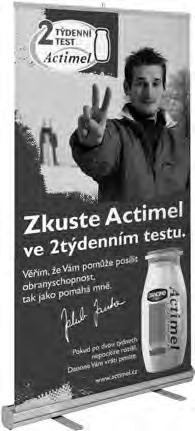 Konstrukce Roll Upu je určena pro dlouhodobou prezentaci jednoho produktu či reklamního sdělení, u níž zajišťuje maximální trvanlivost a jednoduché používání.