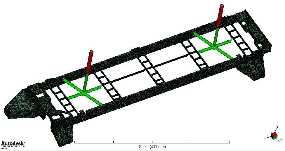 UTB ve Zlíně, Fakulta technologická 76 Spojovací kanály byly vytvořeny a připojeny k 3D modelu v softwaru Autodesk Inventor Professional 2011, jelikož bylo zapotřebí zajistit jejich plnou