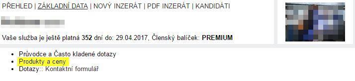 Zde naleznete stávající produkty a ceník: před přihlášením v Firmy / NOVÁ registrace po přihlášení v menu ZÁKLADNÍ DATA Vyprší balíčkům automaticky platnost?