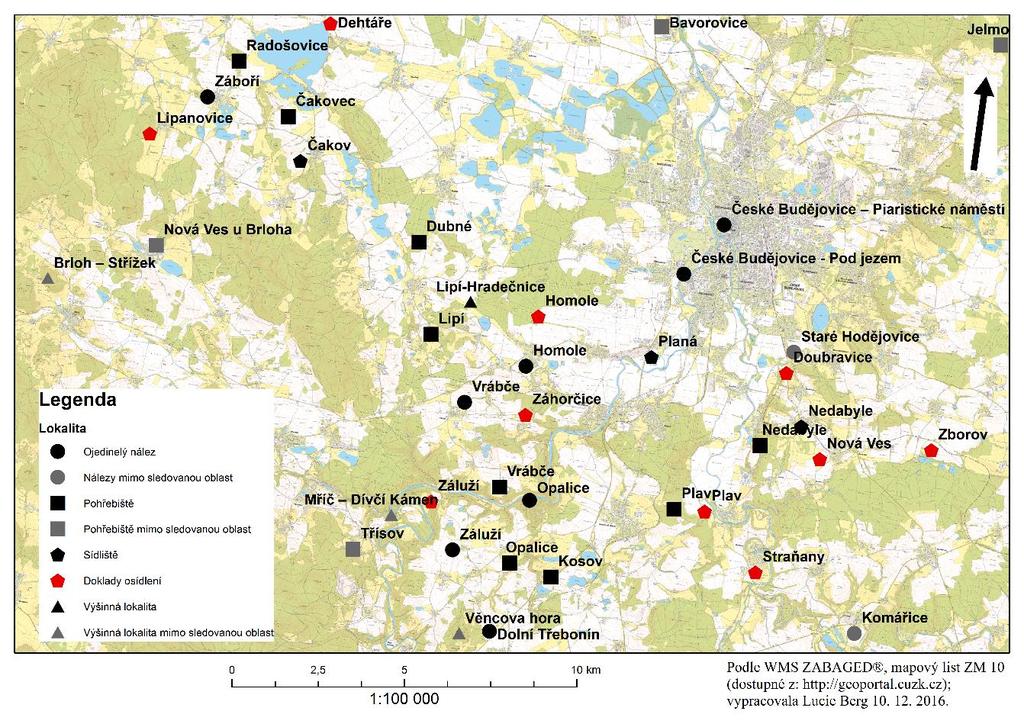 Mapa 1: Mapa lokalit