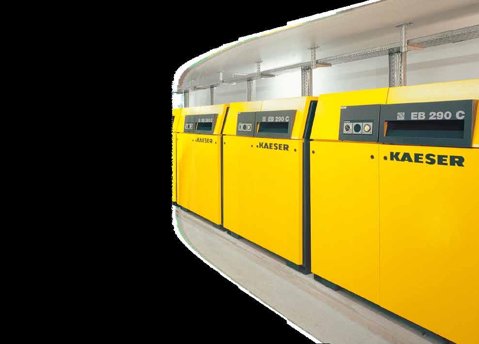 Dmychala Compact i s protihlukoým krytem Dmychala s protihlukoým krytem Automatický napínací mechanismus klínoých řemenů Obložení stěn