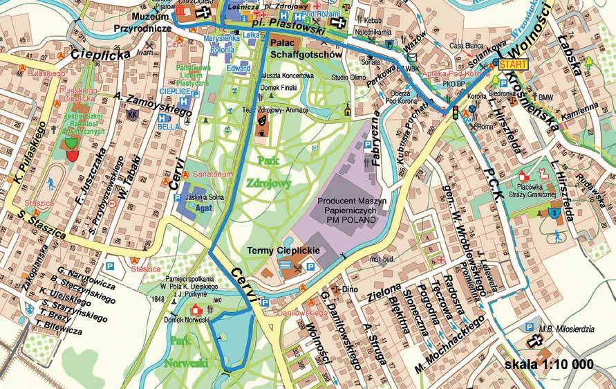2. Uzdrowisko Cieplice Vzdálenost: 2 km Stupeň