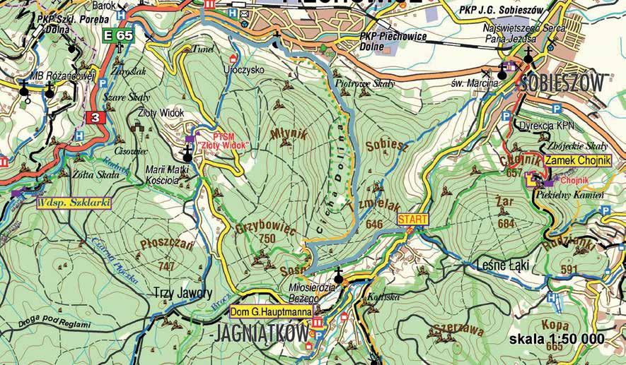 8. Jagniątków Piechowice Vzdálenost: 7 km Stupeň obtížnosti: