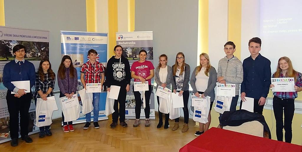 Prezentace 2017 Střední škola průmyslová a umělecká, Opava, příspěvková organizace, Ve středu 15.