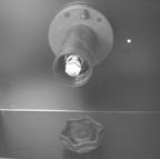if there is a suitable groove on the roll, turn the roll and put it back on the shaft and secure it with a plastic locking screw CONNECTION OF WELDING WIRE take off the side cover of wire container