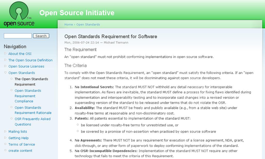 Organizace podporující projekty OSS http://www.opensource.