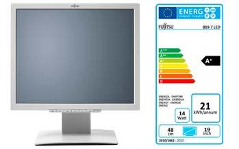 Datasheet FUJITSU Monitor B19-7 LED Monitor s vyspělými technologiemi: 19 (48,3 cm) Nejlepší řešení pro kancelářské aplikace z hlediska ergonomie a úspory energie Monitor FUJITSU B19-7 LED s