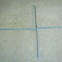 Narezaná drážka dĺžky 200 mm 3.