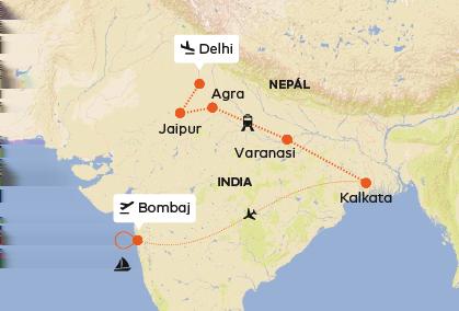 K Komfort India - veľký okruh Rozšírenie o Ajantu a Elloru. Nový a vylepšený program. Veľký okruh po neuveriteľnej Indii. Dillí, Kalkata, Bombaj.
