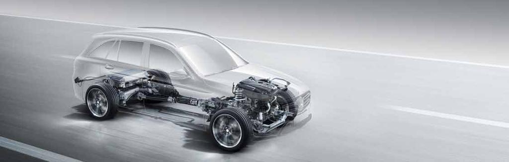 GLC 350 e 4MATIC 47 Technologie PLUG-IN HYBRID umožňuje rychlé externí nabíjení z 20 na 100 % 1 pomocí wallboxu za pouhé dvě hodiny, v běžné zásuvce za necelé čtyři hodiny.