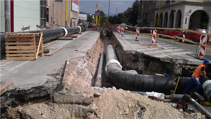 Distribučná sústava tepla Parné rozvody - dĺžka je cca