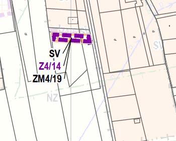 Z4/14, BV, 0,05 ha Jedná se o malou plochu v k.ú. Mistřovice, bez sledovatelných negativních vlivů kromě záboru orné půdy v III. třídě ochrany.
