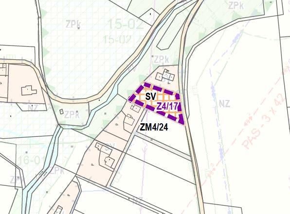 Z4/17, SV, 0,18 ha Plocha v k.ú. Český Těšín pro smíšené bydlení je navržena na základě požadavku obyvatelstva v proluce mezi dalšími plochami bydlení.