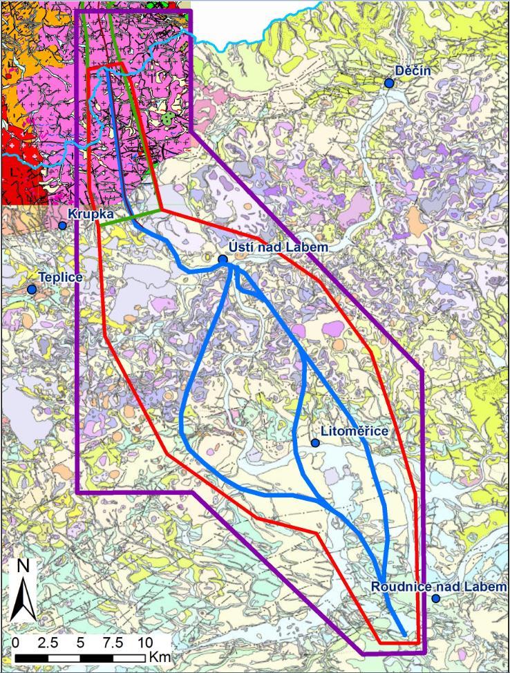 Topografická situace Topografische Karte Přeshraniční spolupráce