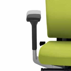 Ein dominantes Element des Stuhles Active ist die massive Aluminium-Konstruktion, welche eine absolut verlässliche Verbindung zwischen Mechanik, Rückenlehne und Armlehnen garantiert.